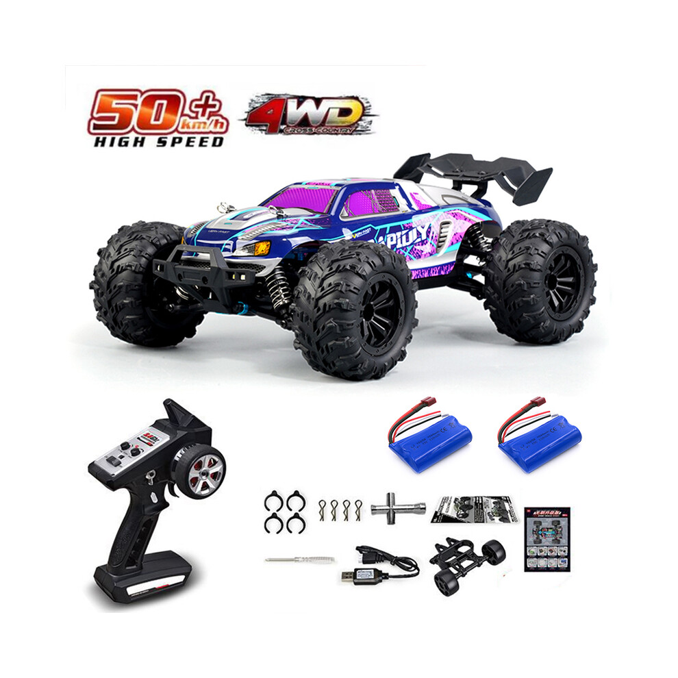 Maxpower (16101 -Purple-2B) 1:16 75Km/H Or 50Km/H 4Wd Rc Car With Led Remote Control Cars High Speed Drift Monster Truck For Kids