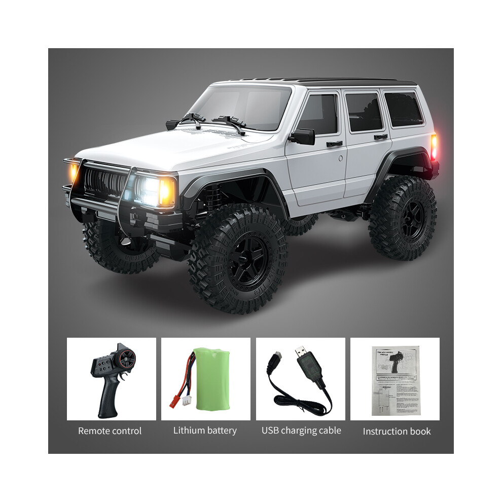 Maxpower (-1B) C8809 1:18 Full Scale Rc Simulation Jeep Model 2.4G 4Wd Rc Car Motor Climbing Off-Road Model Car Toys White