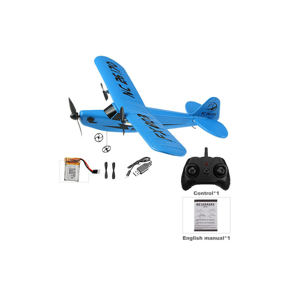 Maxpower ( W 1 Battery) Fx803 Rc Plane 2.4G 2Ch Epp Foam Remote Control Airplane Super Glider Aircraft Outdoor Plane Toys For Blue