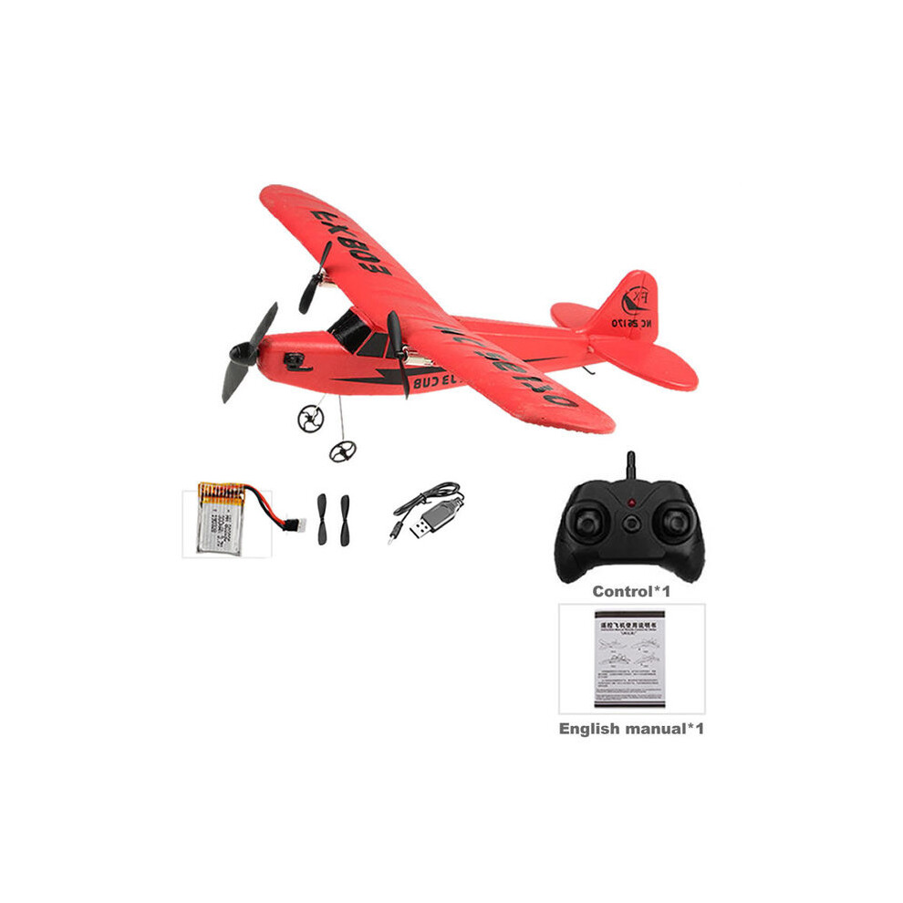 Maxpower ( W 1 Battery) Fx803 Rc Plane 2.4G 2Ch Epp Foam Remote Control Airplane Super Glider Aircraft Outdoor Plane Toys For Red