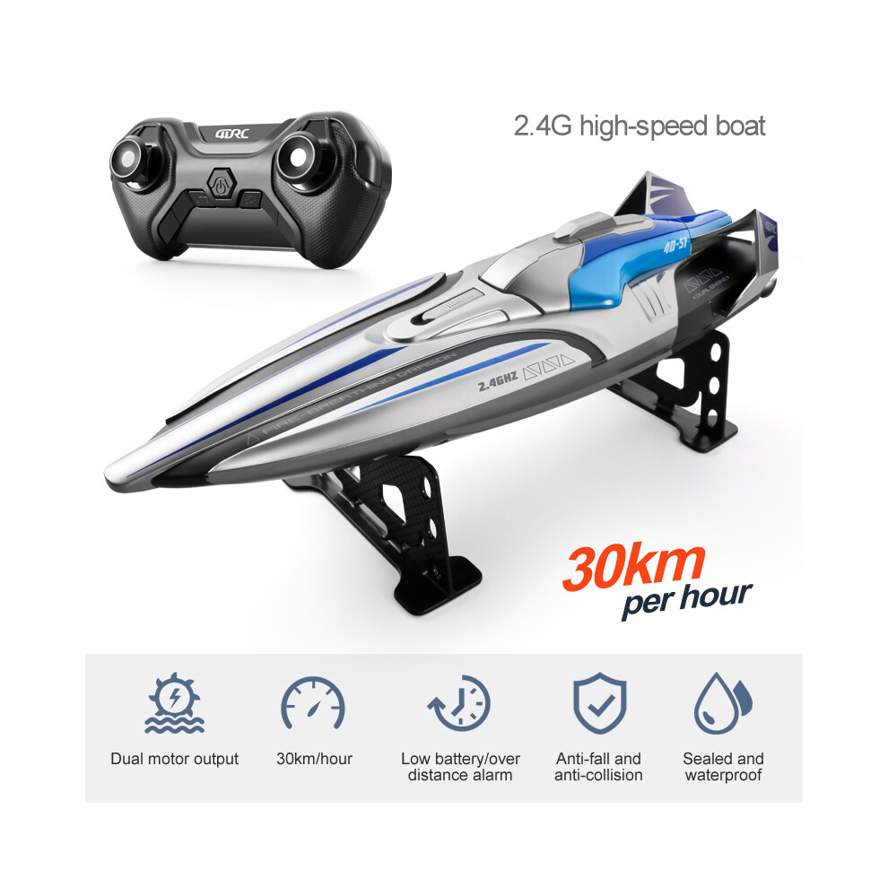 Maxpower (S1 ) S1 2.4G Rc Boat Double Motor Wireless Electric Long Endurance High Speed Racing Boat Speedboat Water Grey