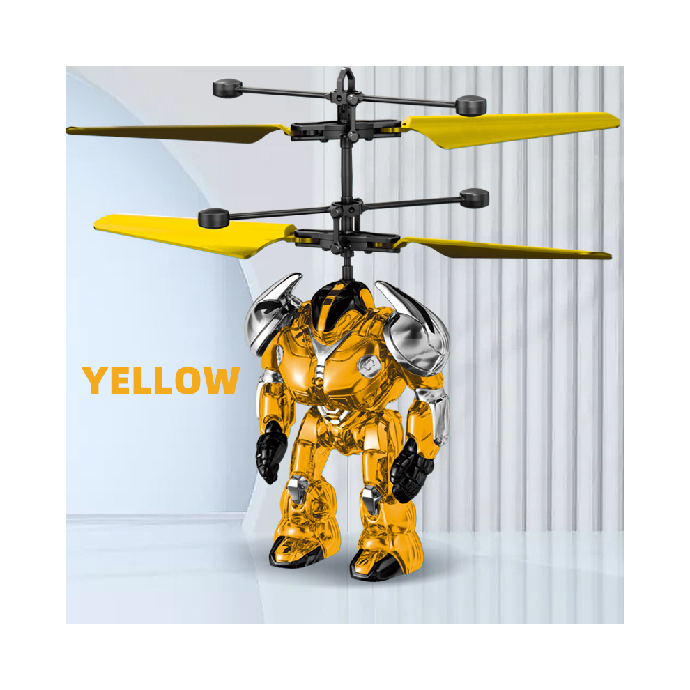 Maxpower (X-) Intelligent Sensing Aircraft Mech Warrior Flying Robot Luminescent Suspension Gesture Sensing Flying Yellow
