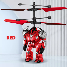 (X-Red) Intelligent Sensing Aircraft Mech Warrior Flying Robot Luminescent Suspension Gesture Sensing Flying
