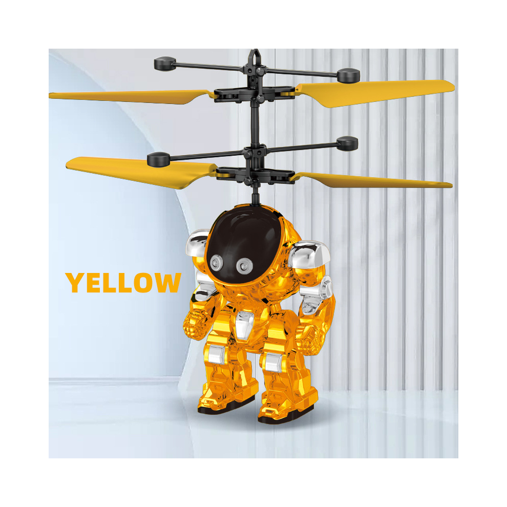 Maxpower (D-) Intelligent Sensing Aircraft Mech Warrior Flying Robot Luminescent Suspension Gesture Sensing Flying Yellow