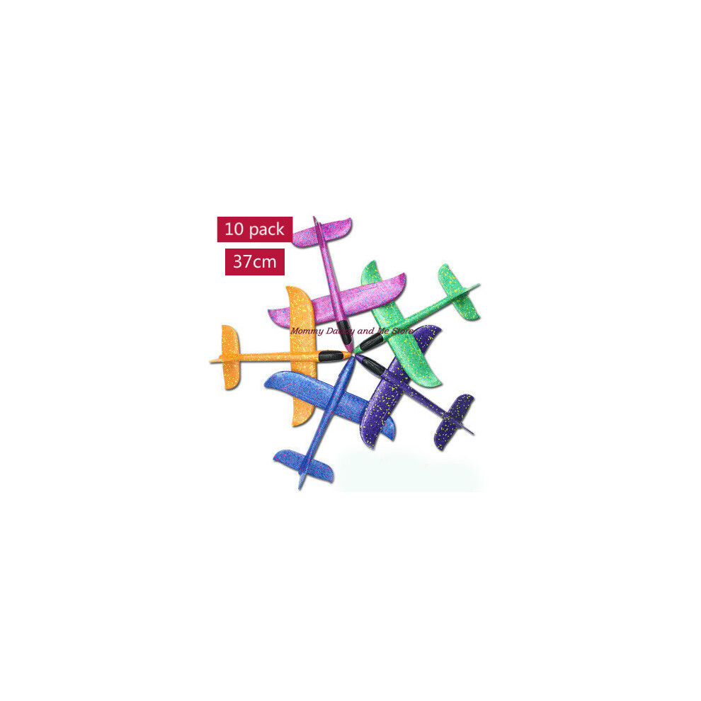 Maxpower (37Cm10pcs No Lights) Foam Hand Throwing Airplanes Toy 37Cm 48Cm Flight Mode Glider Inertia Planes Model Aircraft Planes For