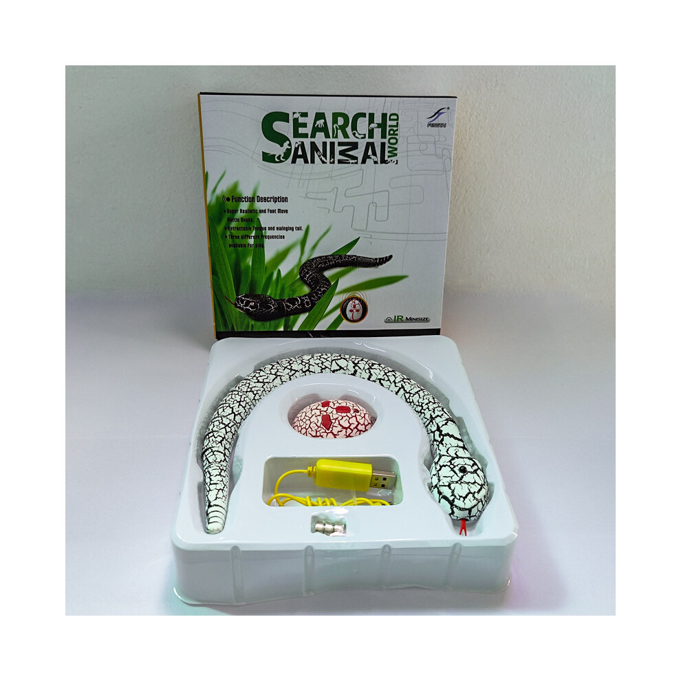 Maxpower (White) Realistic Remote Control Snake Rc Animal Scary Toy Simulated Viper Trick Terrify Mischief Toys For Halloween White