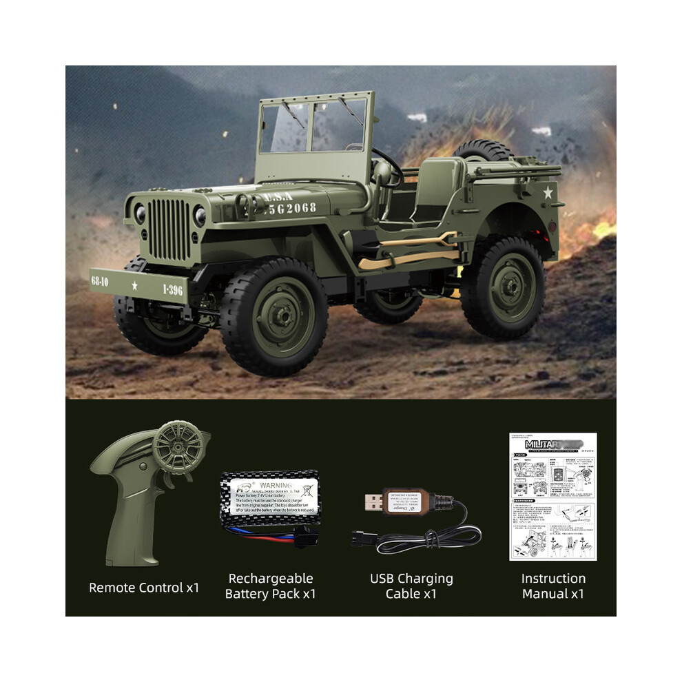 Maxpower (Set A) Bgtoy Rc Car C8815 Willis Jeep 1/10 Simulation Climbing Vehicle Slow Rc Off Road Racing Military Card