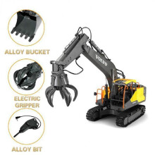(E568 Excavator) Double E E568 RC Excavator 1/16 17CH Crawler 3in1 Truck Alloy Digger Radio controlled Car Engineering