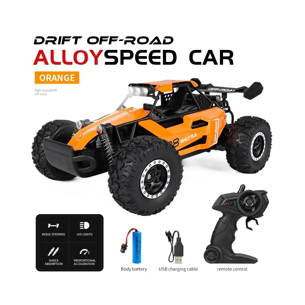 Photos - Parts for Drones & RC models MAXPOWER  New RC Car 1:16 2WD with LED Light 2.4G 20KM/H High Speed Off-Road Climbing Remote Control Car Toy Gifts (Orange-A)