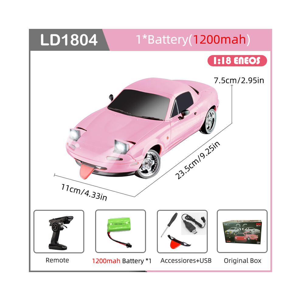 Maxpower (Ld1804-Pi-1B1200-Ob) Ldrc Ld1804 Rc Drift Car 1/18 Model 2.4G 2Wd Esp Gyroscope Led Lights Full Scale Controlled Model Children