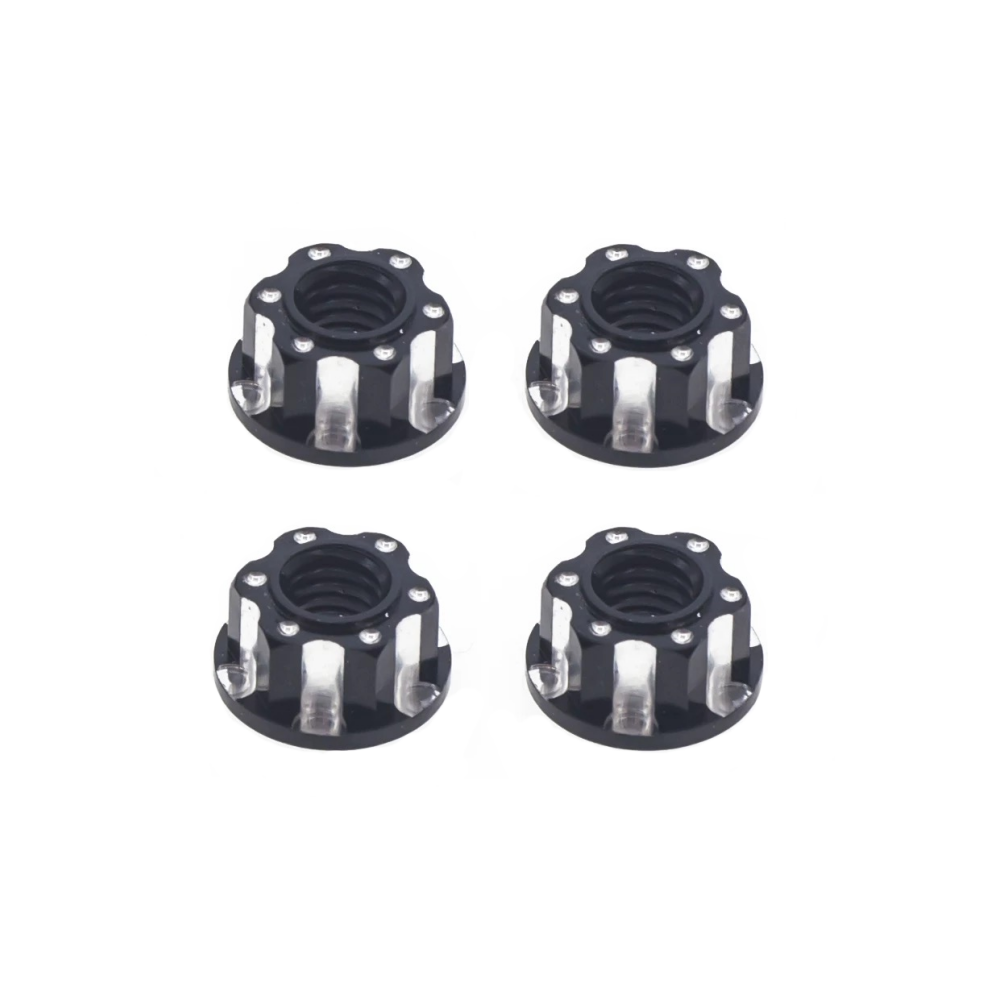 (black) 4Pcs Aluminium M4 Tire Lock Nut For 1/10 RC Car Wheel Nut HSP Traxxas TRX4 TRX6 Axial SCX10 D90 D110-image-OPC-PG9CH5N-NEW