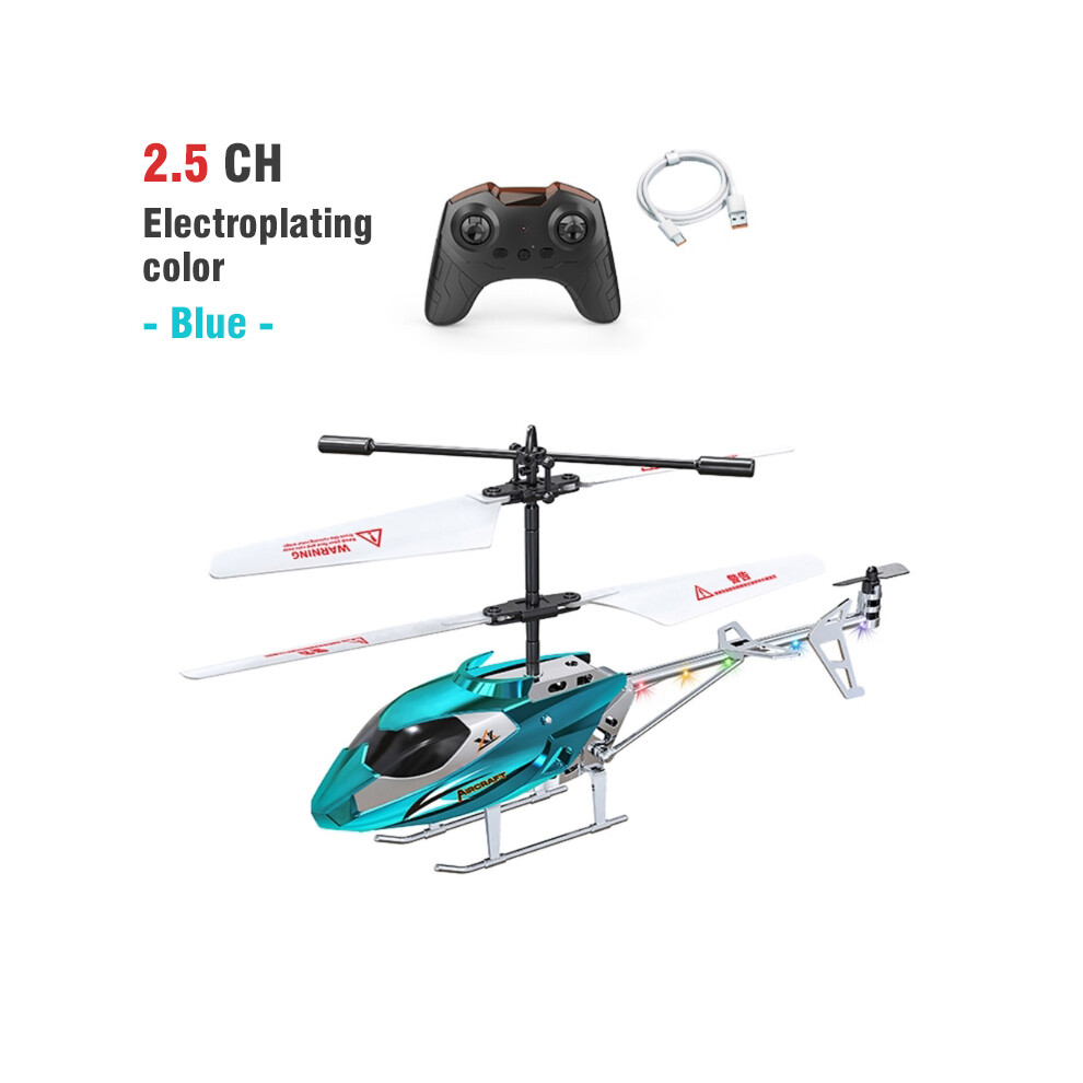 Maxpower (2.5Ch Blue 1) Rc Helicopter Remote Control Kids Toy Airplane Resistant Collision Alloy Wireless Aircraft Toys For