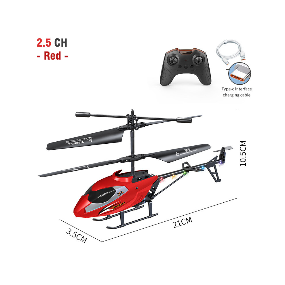 Maxpower (2.5Ch Red) Rc Helicopter Remote Control Kids Toy Airplane Resistant Collision Alloy Wireless Aircraft Toys For