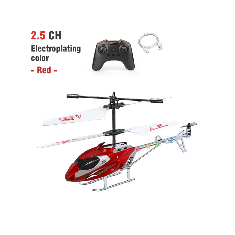 Maxpower (2.5Ch Red 2) Rc Helicopter Remote Control Kids Toy Airplane Resistant Collision Alloy Wireless Aircraft Toys For