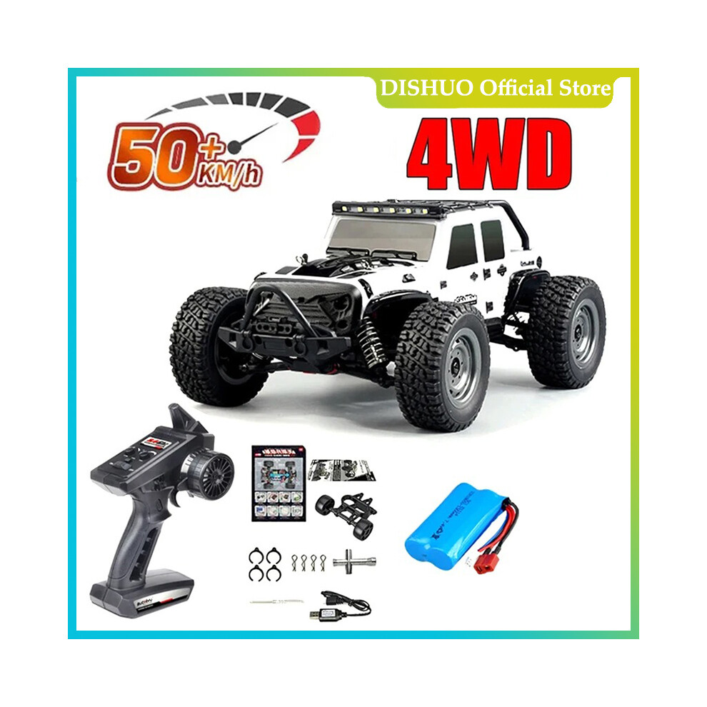 Maxpower (16103 White Fb 1B) 16103Pro 1:16 4Wd Rc Car With Led 2.4G Remote Control Cars 70Km/H High Speed Drift Monster Truck For