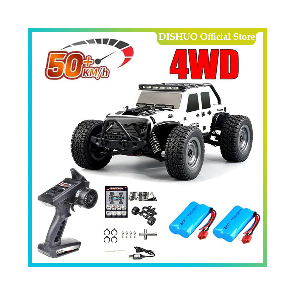 Maxpower (16103 White Fb 2B) 16103Pro 1:16 4Wd Rc Car With Led 2.4G Remote Control Cars 70Km/H High Speed Drift Monster Truck For