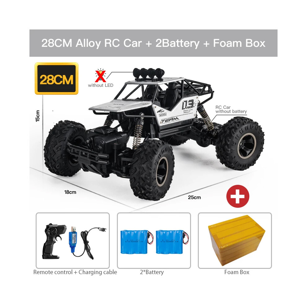 Photos - Parts for Drones & RC models MAXPOWER  ZWN 1:12 / 1:16 4WD RC Car With Led Lights 2.4G Radio Remote Control Cars Buggy Off-Road Control Trucks (28 Silver 2B Alloy)