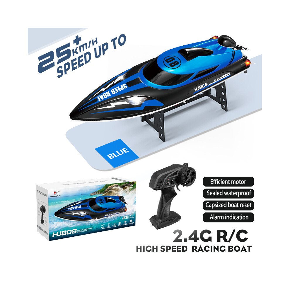 Maxpower (Blue) Hj808 Rc Battery Boat 2.4Ghz 25Km/H High-Speed Remote Control Racing Ship Water Speed Boat Children Blue