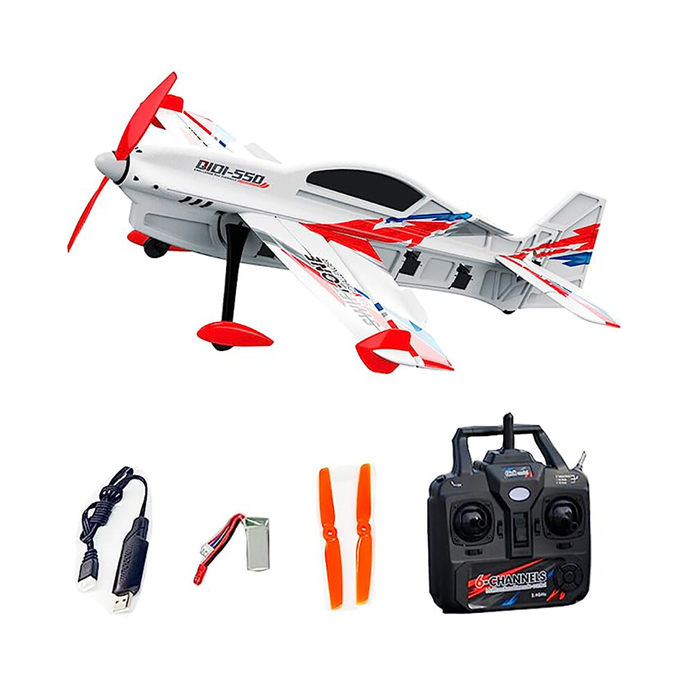 Maxpower (Red 1 Battery) Qidi-550 3D Rc Airplane 500Mm Wingspan One-Key Hanging Stunt With 6-Axis Gyro Wind Resistant Flight