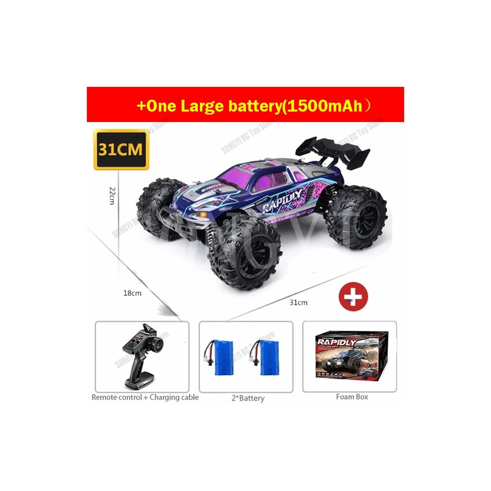 Maxpower (16101 Purple 2B) 50 Or 80Km/H Rc Cars 1/16 Off Drift Road 4Wd With Led 2.4G Waterproof Remote Control Monster Truck For