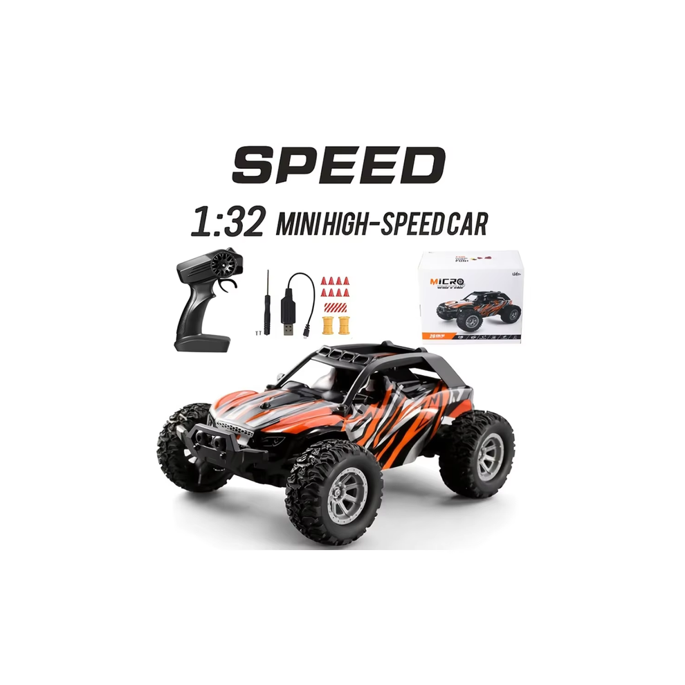 Maxpower (Orange) 1:32 Scale High-Speed Rc Off-Road Car - 20Km/H Top Speed, 2.4Ghz, All-Terrain, Electric Toy Car With