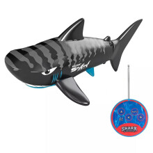 (black shark) Mini Electric Shark Bionic Fish Submersible Infrared Controlled Summer Water Toy Remote Control Boat