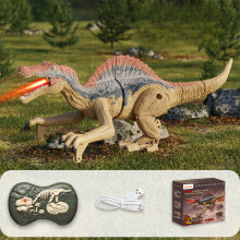 (C) Electric remote control Velociraptor Tyrannosaurus Rex simulation sound emitting remote control dinosaur