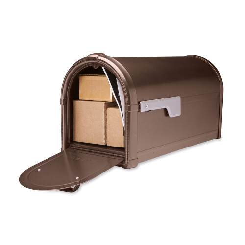 Architectural Mailboxes Hillsborough Galvanized Steel Post Mount Mailbox  Compatibility Code J  5593C-CG-10  Copper  Large Capacity 2