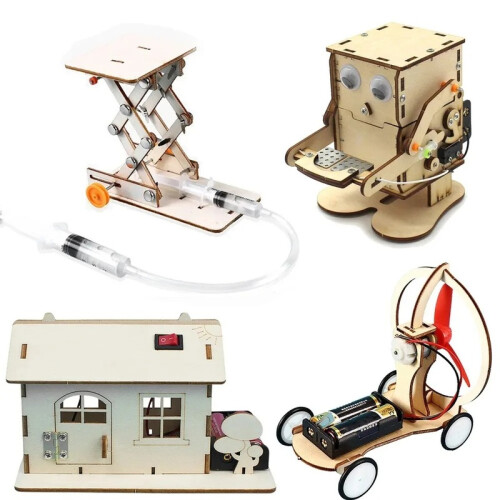 (4) DIY Mini RC Car Toy Model Assemble Kit Teaching Learning STEM School Lab Project Science Experiment 2