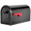 Architectural Mailboxes Roxbury Galvanized Steel Post Mount Mailbox  Compatibility Code F  7900-5B-R  Black  Large Capacity 1