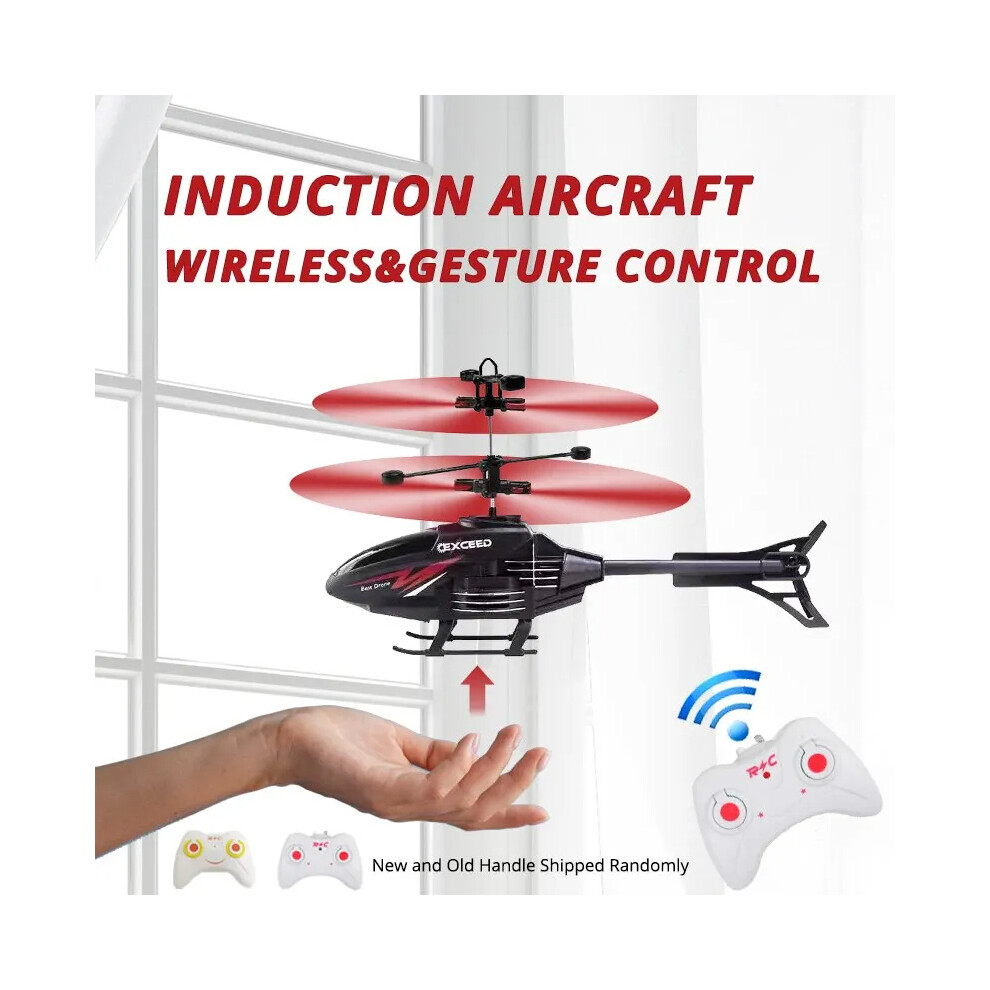 Maxpower 2 Channel Gesture Control Suspension Helicopter Rc Remote Induction Aircraft With Charging Led Light