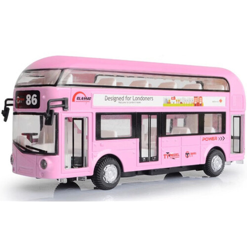 VGEBY Jouet Bus Modèle Simulation en Alliage à l'Échelle 1:50 avec Lumière et Musique pour Enfants Rouge - Jeux - Jouets VGEBY Jouet Bus Modèle Simulation en Alliage à l'Échelle 1:50 avec Lumière et Musique pour Enfants Rouge - Jeux - Jouets