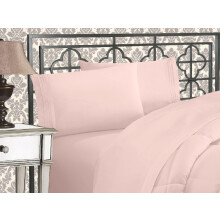 Elegant Comfort Luxurious 1500 Premium Hotel Quality Microfiber Three Line Embroidered Softest 4-Piece Bed Sheet Set  Wrinkle and Fade Resistant  Cali