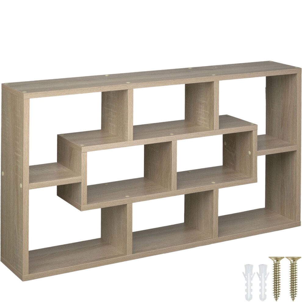 (Wood light, oak Sonoma) Floating Shelf | Wall Mounted Shelves Corner Unit Bookshelf Rustic Wood Shelving