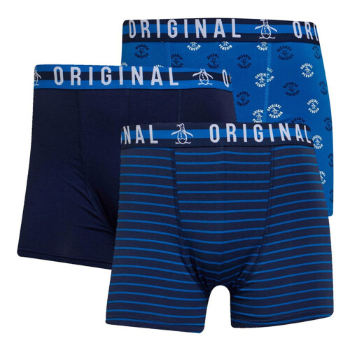 (L) Original Penguin Mens Trunks Assorted 3 Pack Boxer Underwear