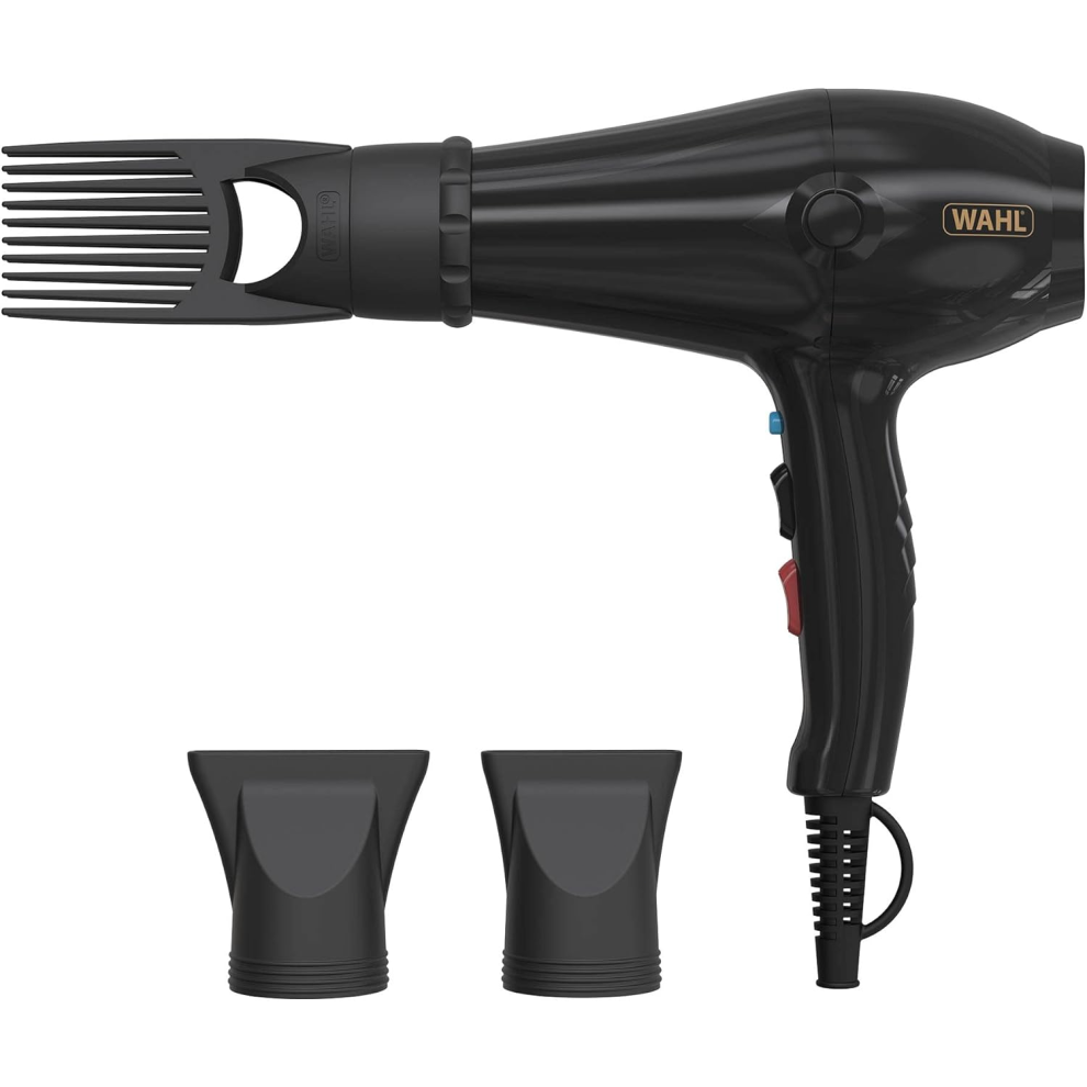Wahl Hairdryer, PowerPik 5000, Dryer Women, Hair Dryer with Pik Attachment, Afro Hairdryer, Afro-Caribbean Hair, Three