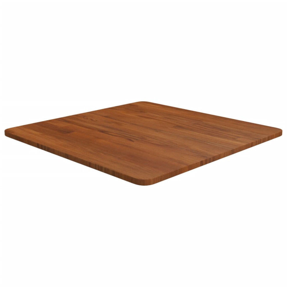 Vidaxl (Dark Brown, 60 X 60 X 1.5 Cm (L X W X T)) Solid Wood Oak Square Table Top Desktop Multi Colours Brown Multi Sizes