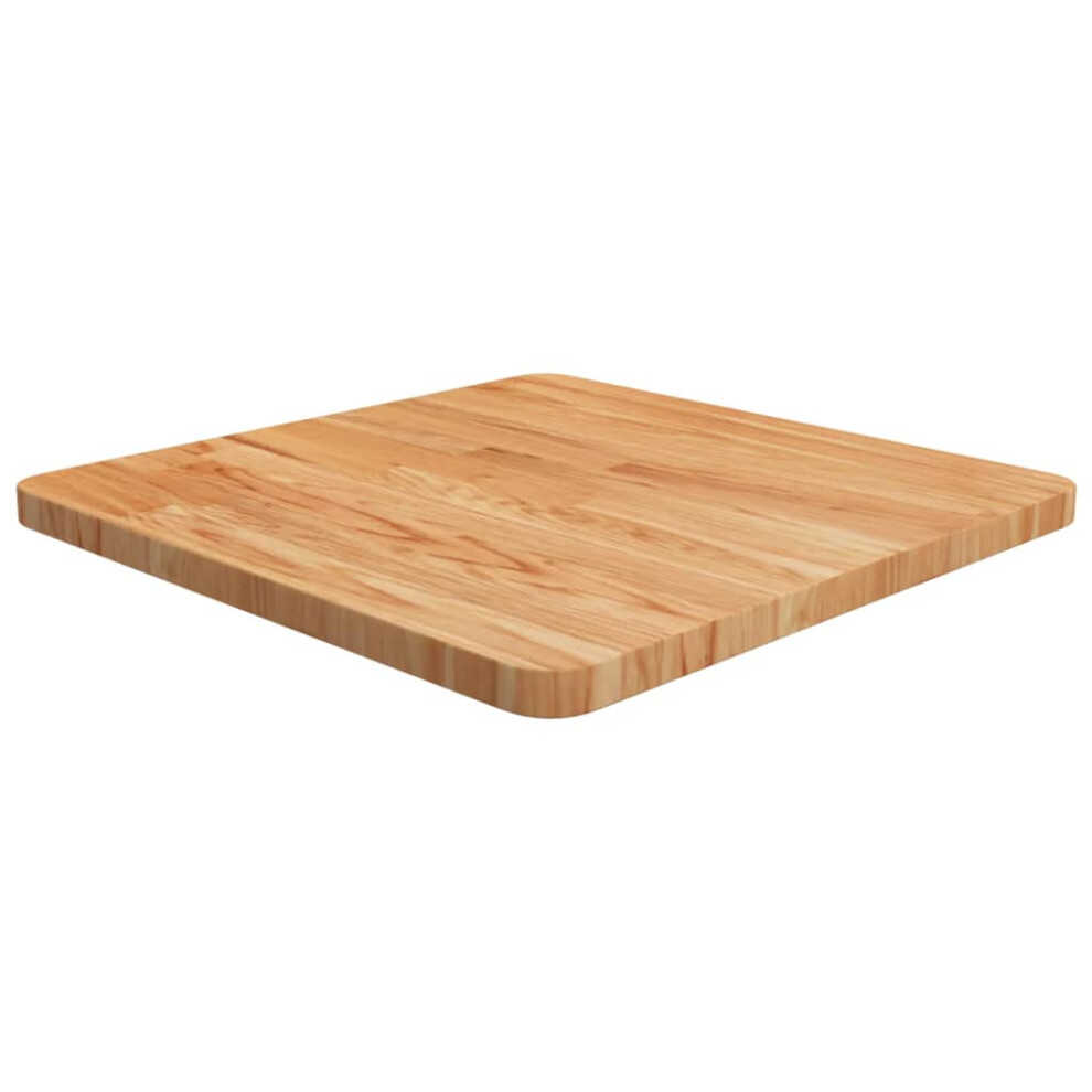 Vidaxl (Light Brown, 50 X 50 X 2.5 Cm (L X W X T)) Solid Wood Oak Square Table Top Desktop Multi Colours Brown Multi Sizes