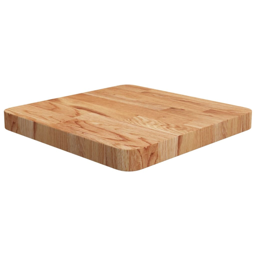 Vidaxl (Light Brown, 40 X 40 X 4 Cm (L X W X T)) Solid Wood Oak Square Table Top Desktop Multi Colours Brown Multi Sizes