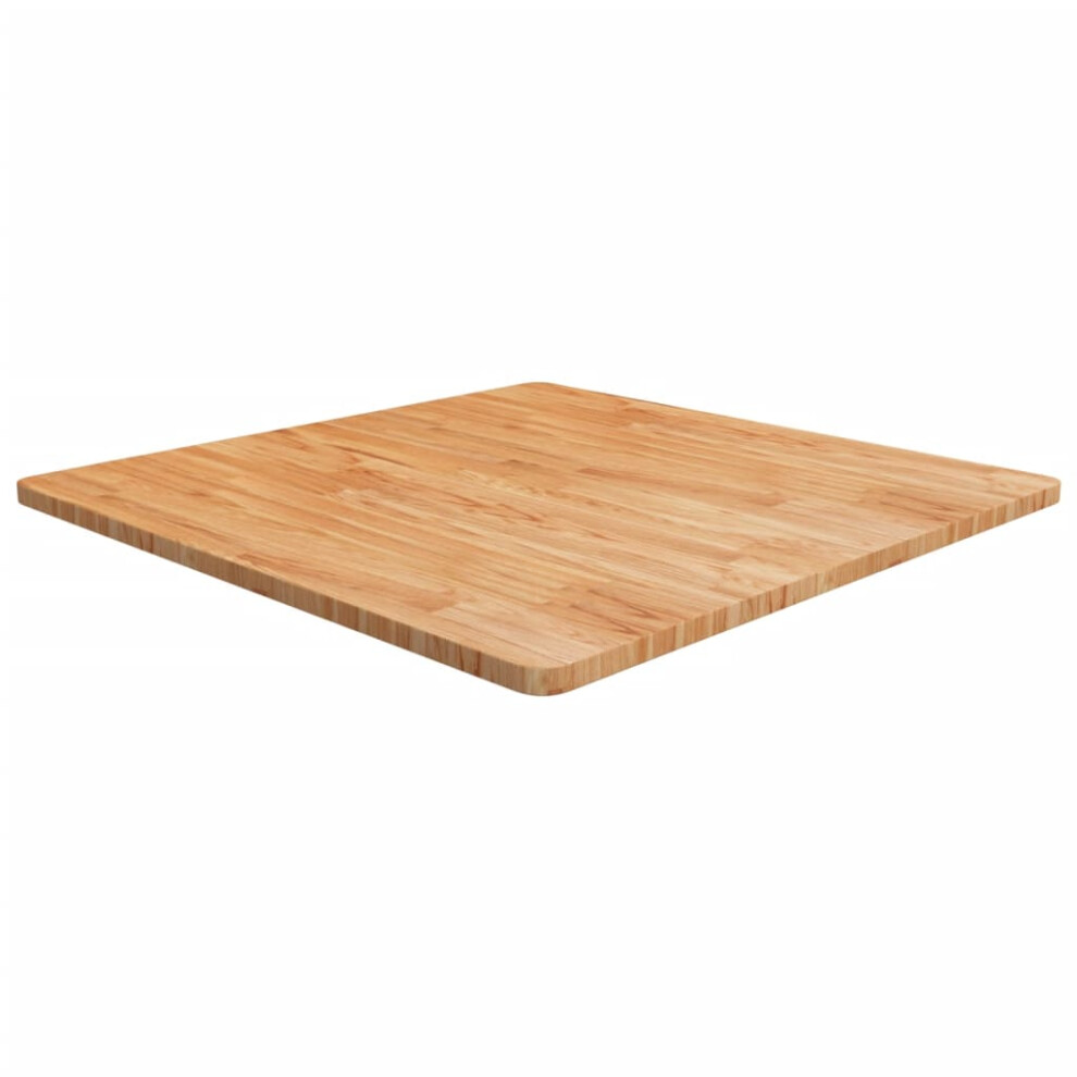 Vidaxl (Light Brown, 90 X 90 X 2.5 Cm (L X W X T)) Solid Wood Oak Square Table Top Desktop Multi Colours Brown Multi Sizes