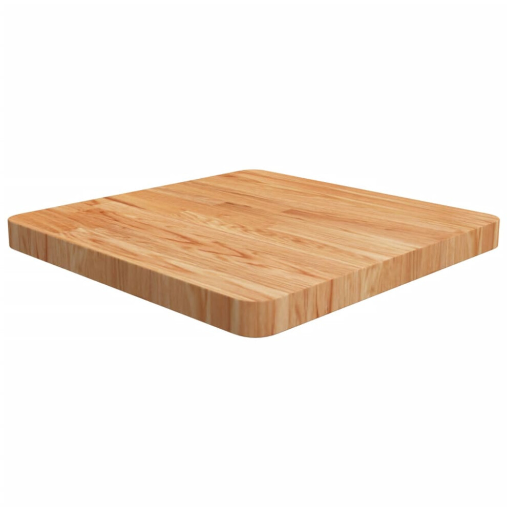 Vidaxl (Light Brown, 50 X 50 X 4 Cm (L X W X T)) Solid Wood Oak Square Table Top Desktop Multi Colours Brown Multi Sizes