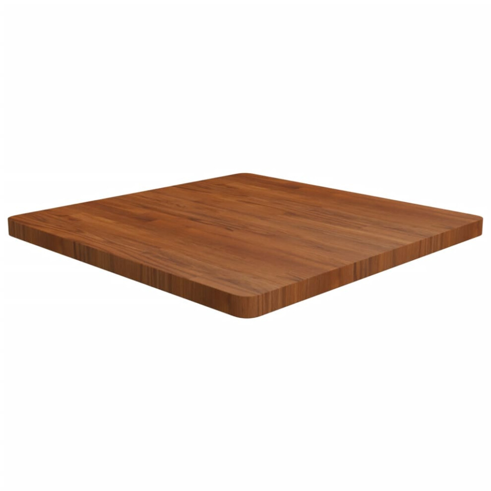 Vidaxl (Dark Brown, 80 X 80 X 4 Cm (L X W X T)) Solid Wood Oak Square Table Top Desktop Multi Colours Brown Multi Sizes
