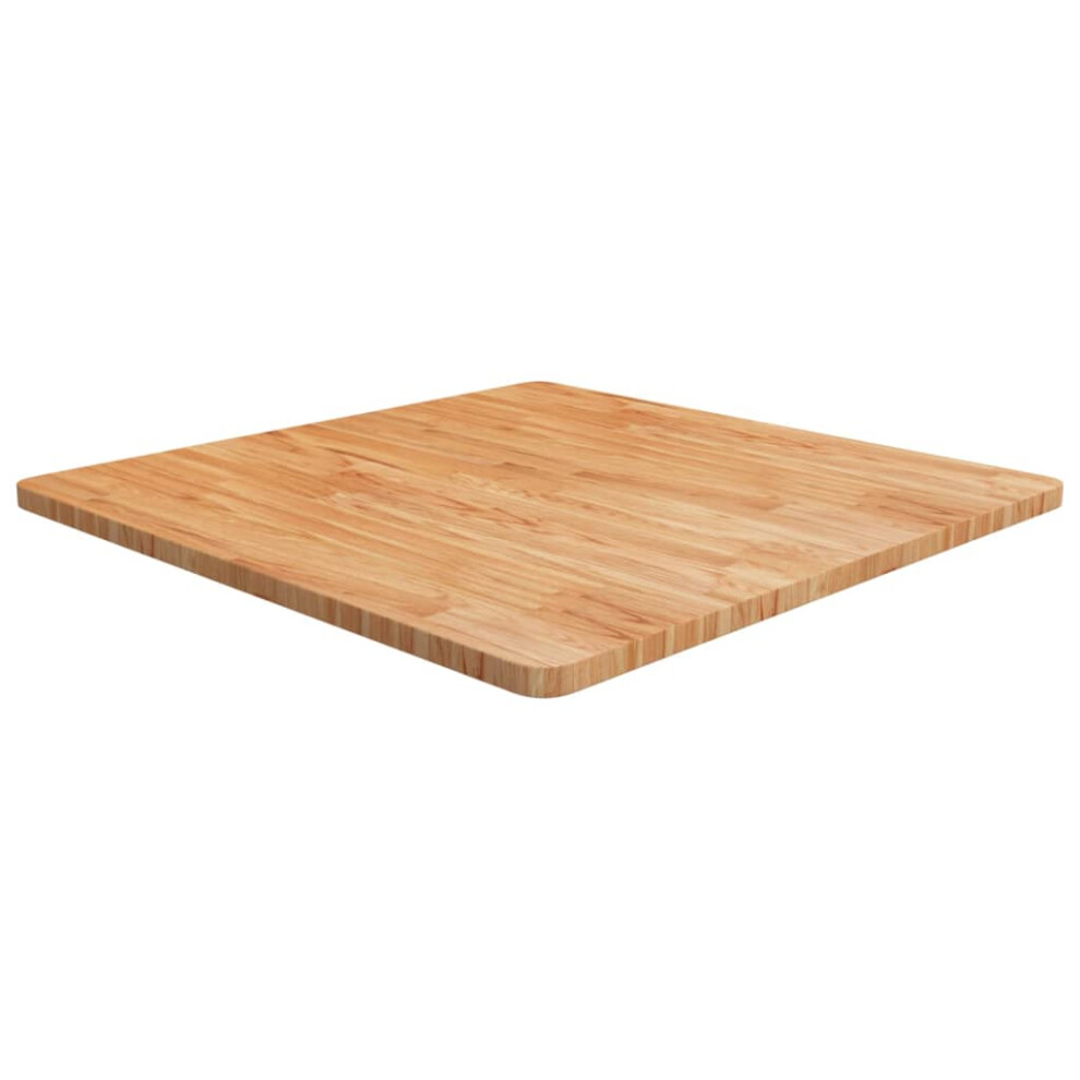 Vidaxl (Light Brown, 80 X 80 X 2.5 Cm (L X W X T)) Solid Wood Oak Square Table Top Desktop Multi Colours Brown Multi Sizes