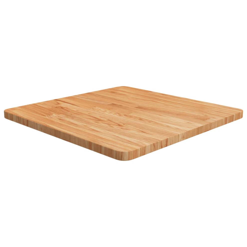 Vidaxl (Light Brown, 60 X 60 X 2.5 Cm (L X W X T)) Solid Wood Oak Square Table Top Desktop Multi Colours Brown Multi Sizes