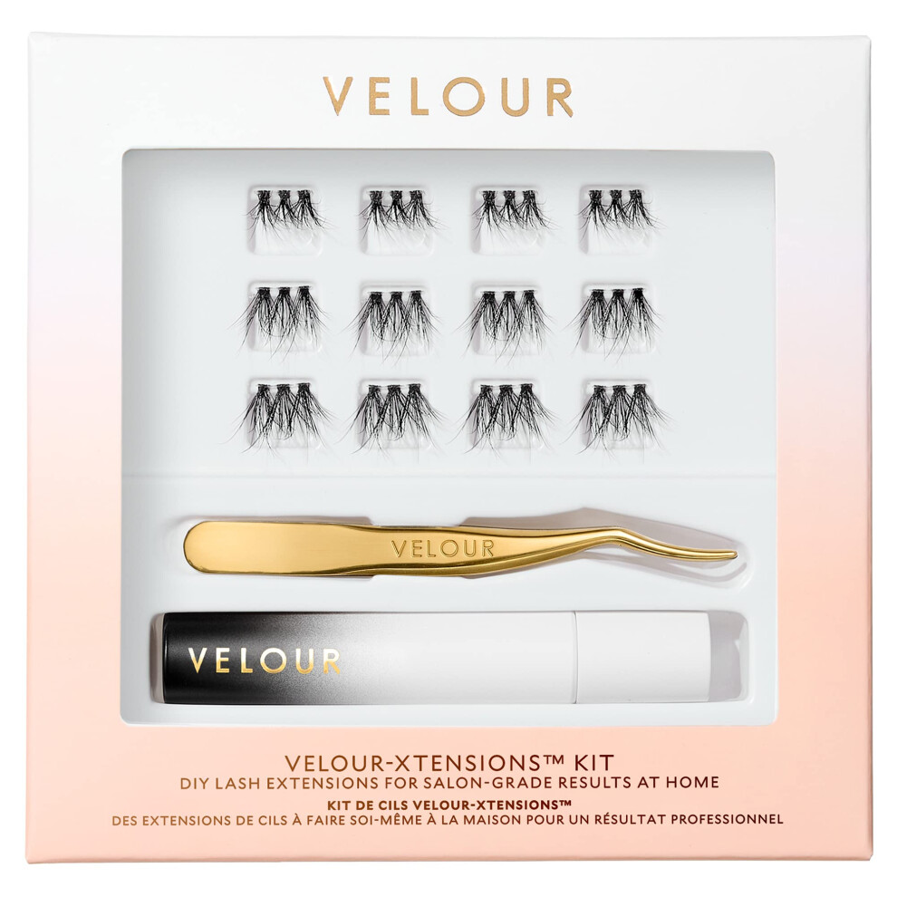 Velour-Xtensions Lash Clusters Kit - Diy Wimperverlengingsset Bij U Thuis Salonkwaliteit Wimpers In 10 Minuten - Bevat 12 Wimperclusters (10 Mm--image