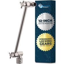 HammerHead Showers ALL METALL 12 tum lng justerbar duscharm - Feat. Hajtnder De starkaste lsfogarna i alla duschhuvuden Frlngningsarm - Hje