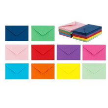 Purple Q Crafts 60 Μίνι Φάκελοι 10 Χρωμάτων, Κολλητική Κλείσιμο, Φάκελοι Δώρων 4"x 2.7"