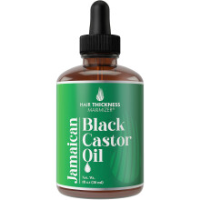 Jamaikanisches schwarzes Rizinusl fr das Haarwachstum. Vegane Kopfhautbehandlung fr Frauen und Mnner mit trockenem, krausem, schwachem Haar und H
