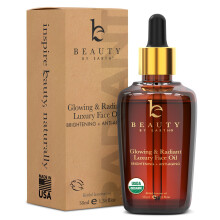 Skønhed af Jorden Organisk ansigtsolie - glødende og strålende for tør normal eller følsom hud Moringa Jojoba Oil & Argan Oil Face Oils og serum