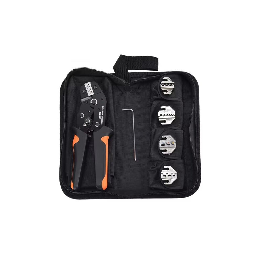 Ratcheting Crimping Pliers Set 7Pcs, Quick Jaws Replacement, Soft Grip 5060561110773